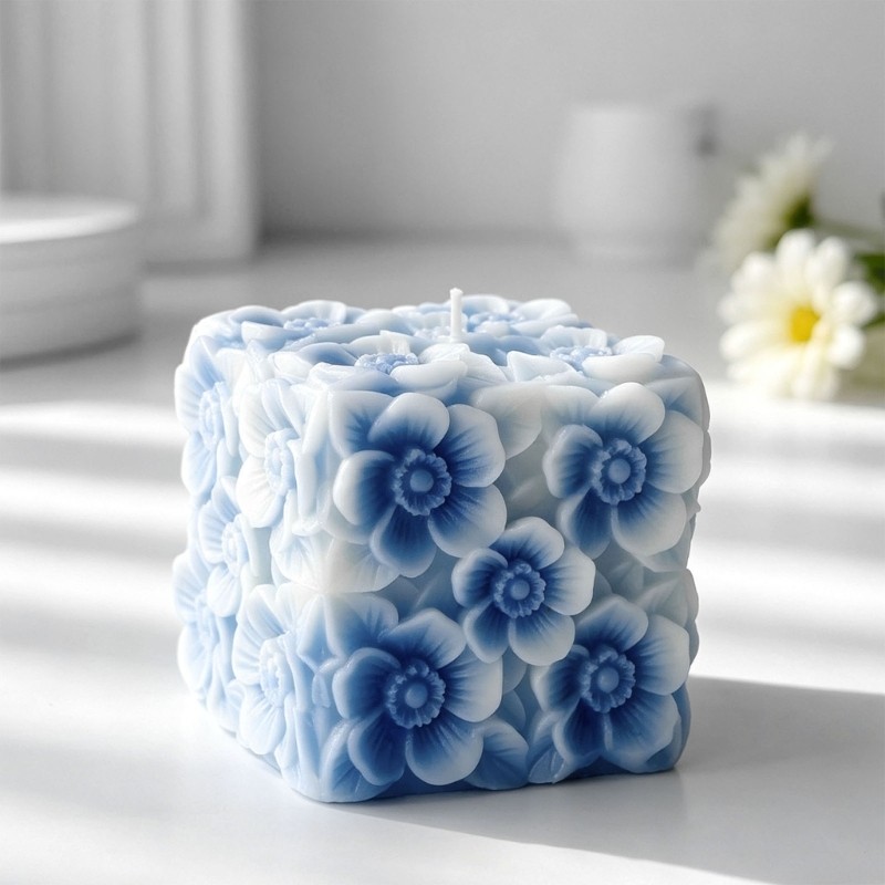 Decorative Square Flower Silicone Mould For Baking And Craft Projects