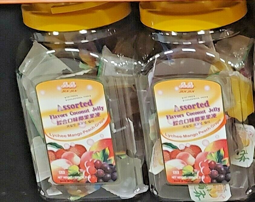 2 PACK ASSORTED FLAVORS  COCONUT JELLY ( LYCHEE, MANGO, PEACH & GRAPE )