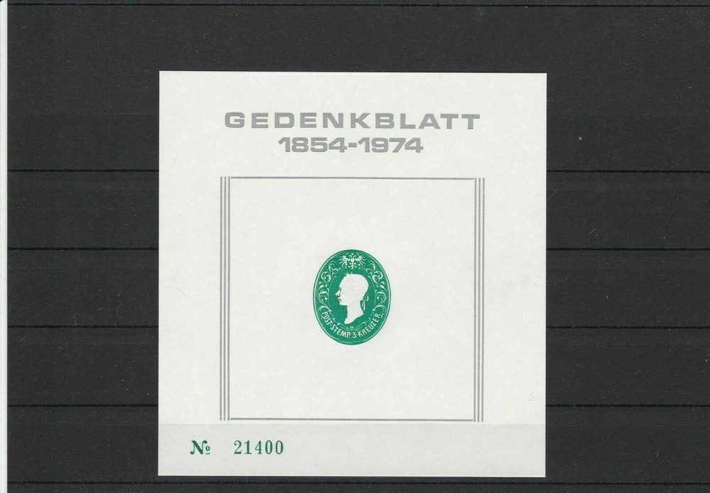 Austria Postage Stamps Commemorative Sheet 1854-1974 Ref 27023