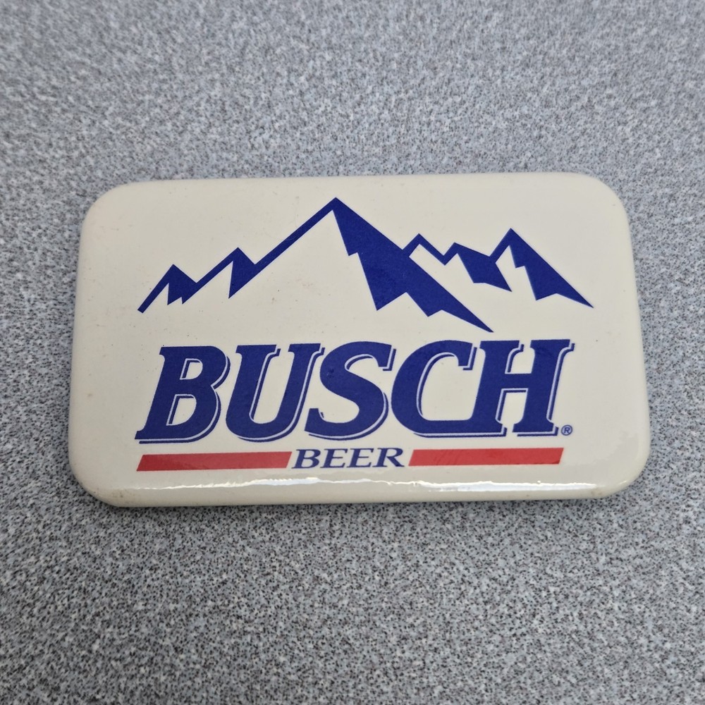Vintage Busch Beer Pinback Button Anheuser-Busch Promo NOS