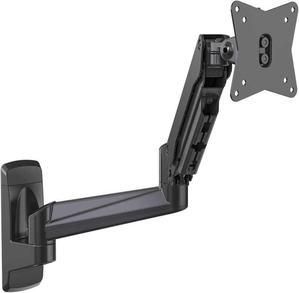 SHOPPINGALL Fully Adjustable Single Gas Spring Wall Mount LCD with Swing Arm for