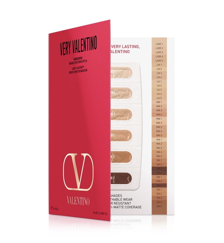Valentino Lipstick 100R Foundation Face Base 3-Pc Sample Set