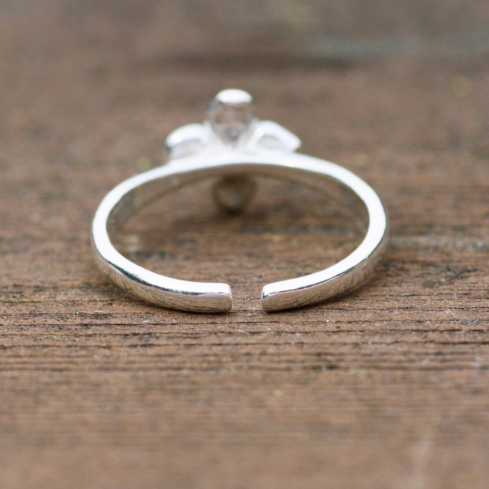 Small Lily Flower Ring Sterling Silver 925 , Gift for Her , Devotion