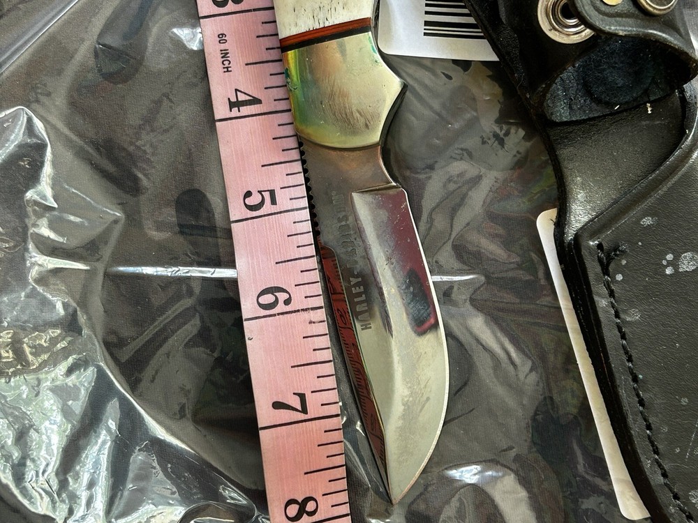 Harley Davidson Fixed Blade Knife HD0048 Solingen Blade Stag Handle 2004