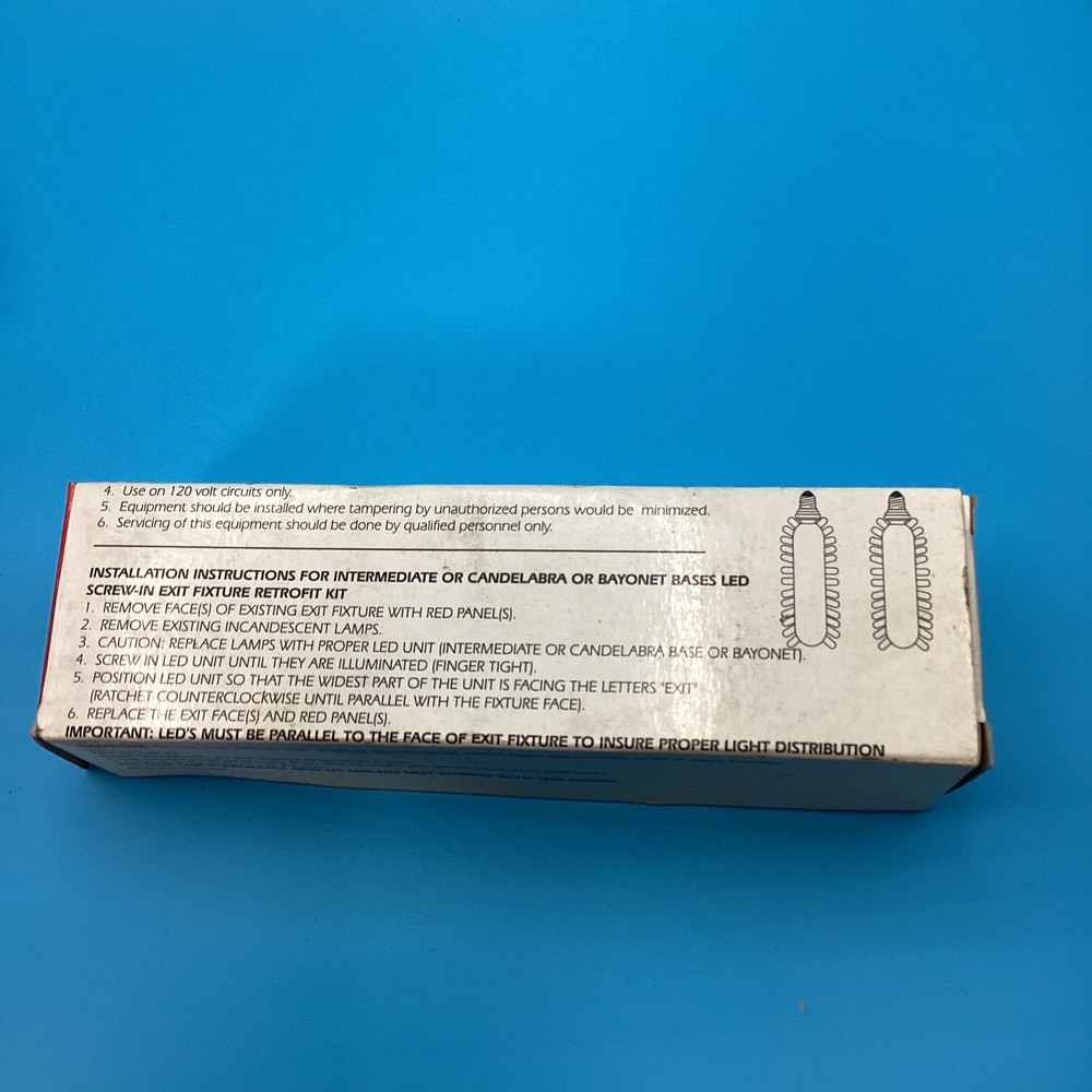 EXIT FIXTURE RETROFIT KIT Elite Part No. REXUO (new Open Box)