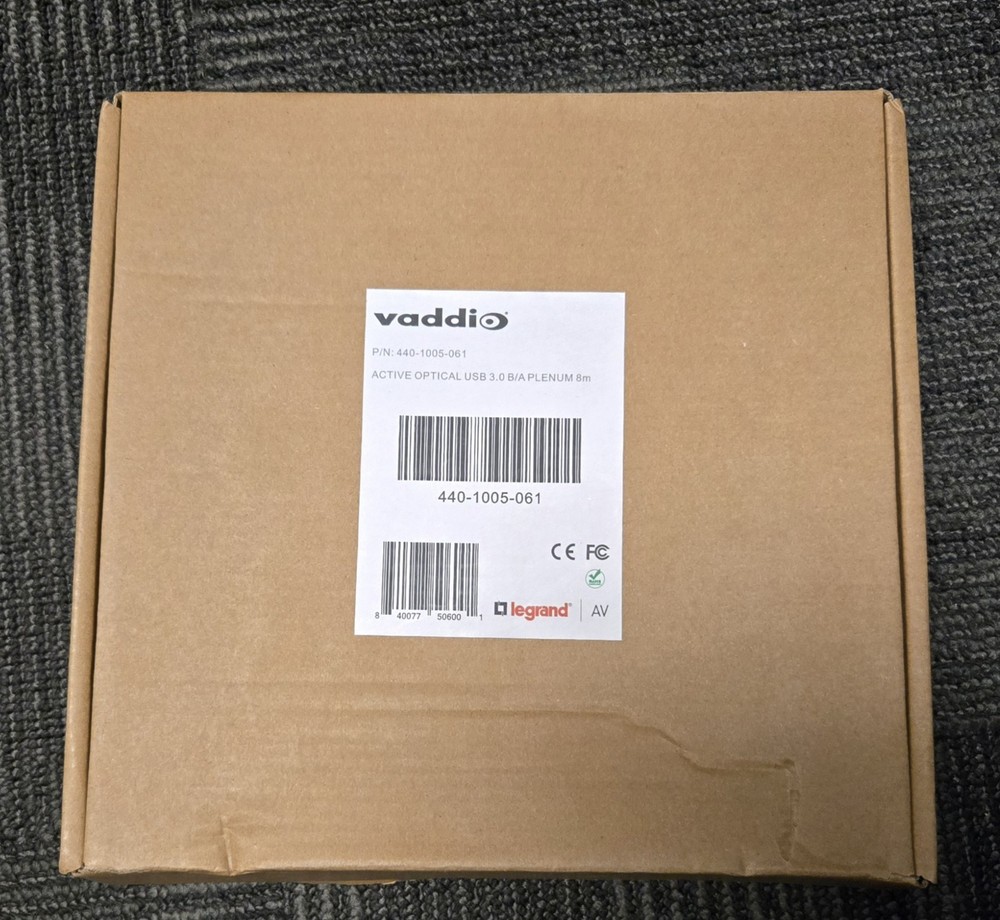 Vaddio 440-1005-061 Active Optical USB 3.0 B/A Plenum 8m