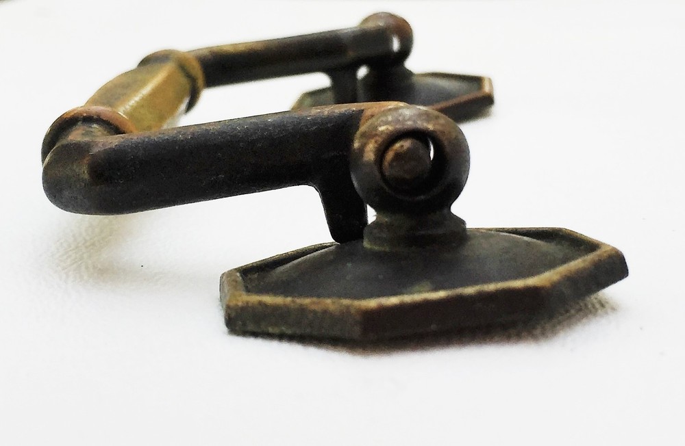 Kindel Brass Antique Hardware Colonial Chippendale Bail Drawer Pull 4"centers