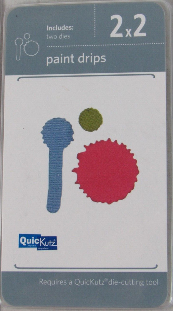 QuicKutz Paint Drips 2x2 2 cutting die KS-1014