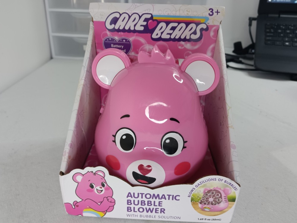 Care Bears Cheer Bear Automatic Bubble Machine – Includes Bubble Solution
