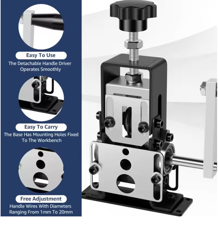 Manual Wire Stripper Portable Drill Powered Copper Cable Peeling Tool