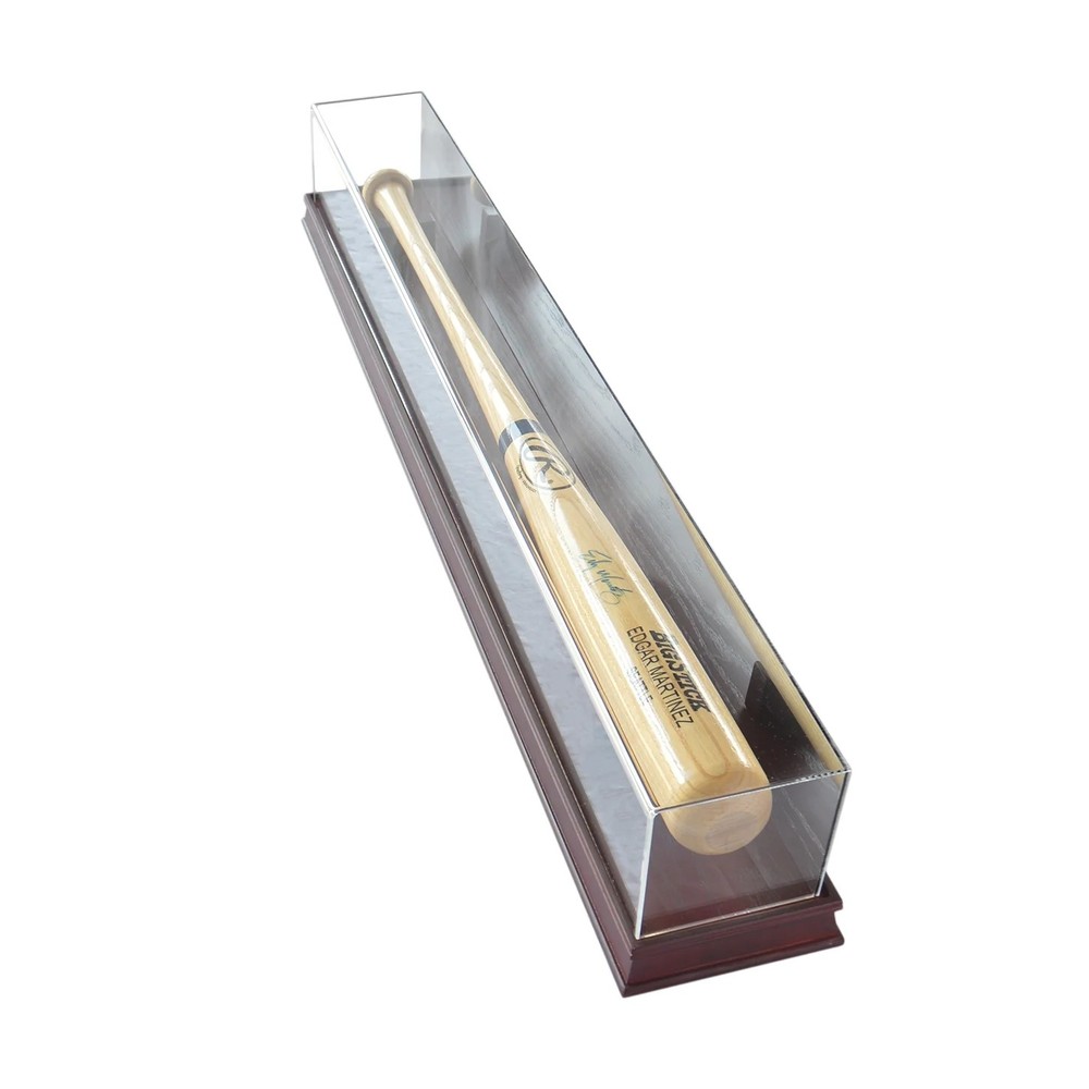 (1) CHERRY WOOD BASE FULL SIZE MLB BASEBALL BAT UV PROTECTION DISPLAY CASE