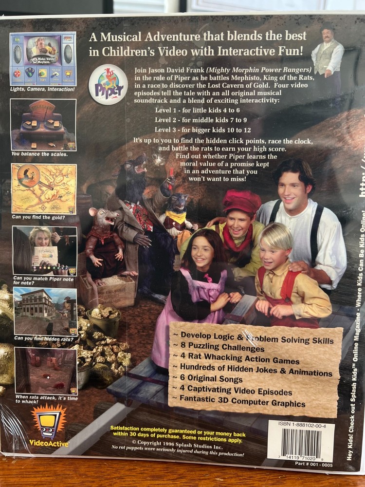 Vintage 1996 CD-ROM Game - "Piper" from Splash Studios