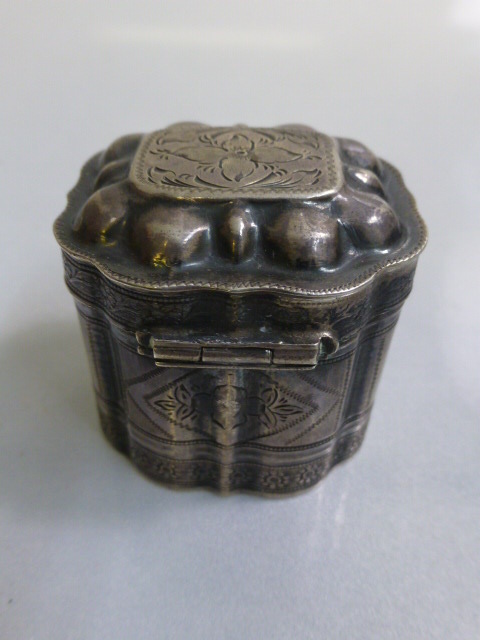 Dutch Antique 19th Century silver Spice / Patch Box
