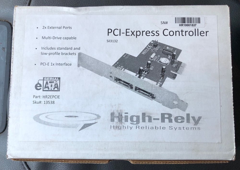 High-Rely 2-Port PCI Express Internal SATA II Controller Card Standard Profile