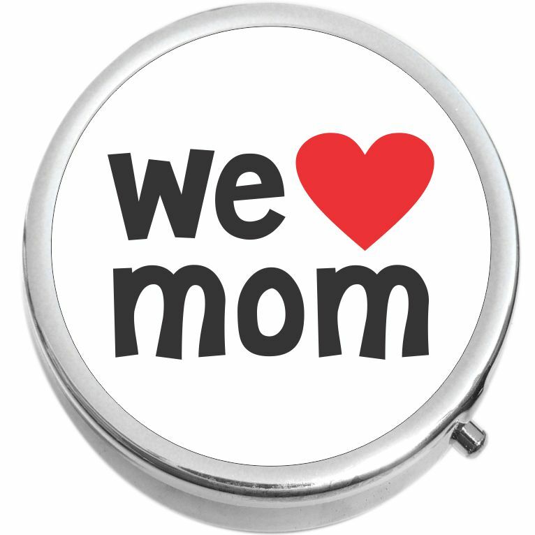 We Love Mom  Medicine Vitamin Compact Pill Box