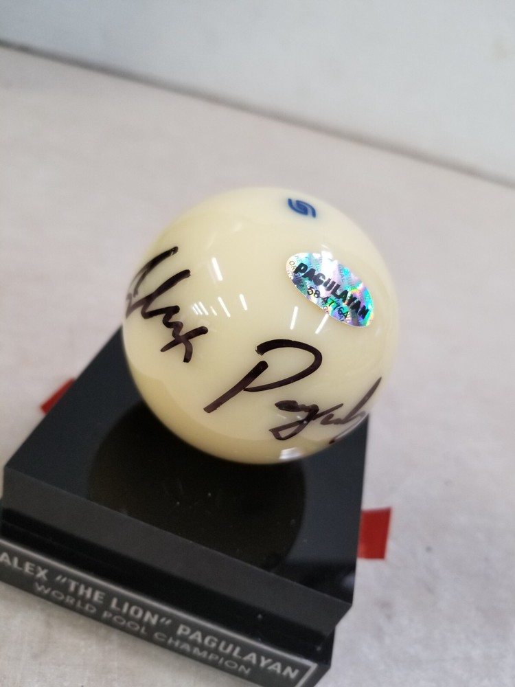 ALEX PAGULAYAN SIGNED POOL CUE BALL W/ COA
