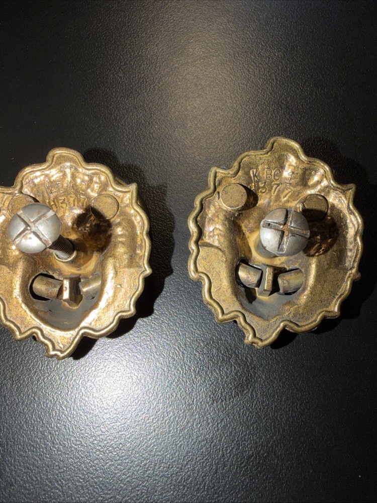 Antique Vintage Solid Brass Lions Lion's Head Knob Pull Drop Handle