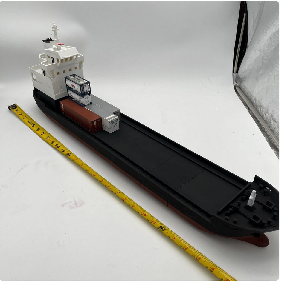 Unpainted/ Unassembled Version, ho scale Easy Container Ship 28” Long