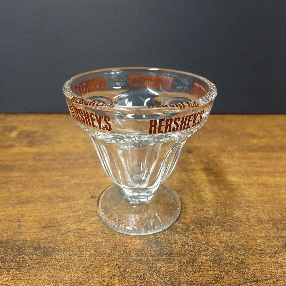 Hersheys Chocolate 3" Glass Sundae Cup, Hershey, Hershey's