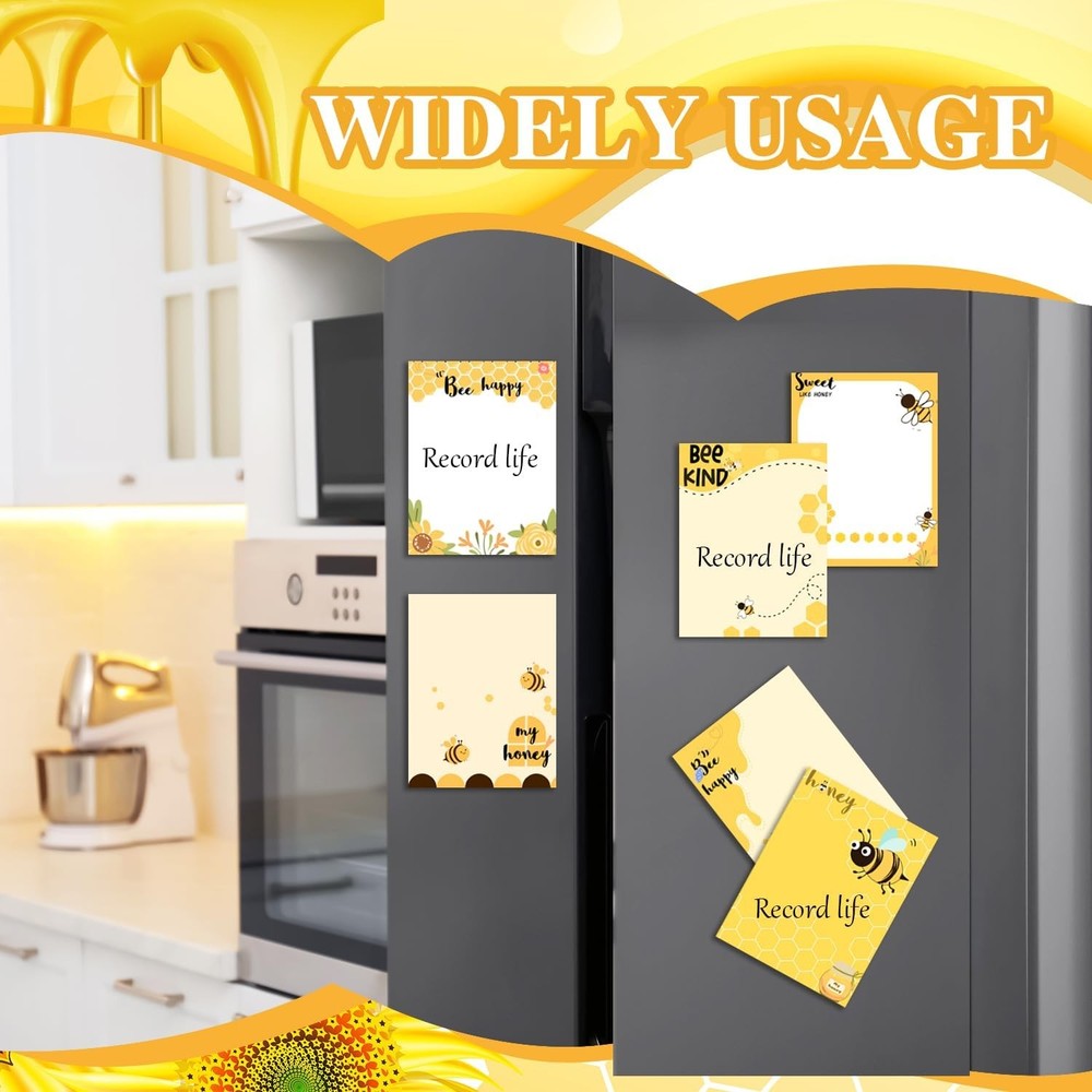 16 Pieces Bee Stiy Notes Bee Notepads Adhesive ey Bee Memo Notes Cute
