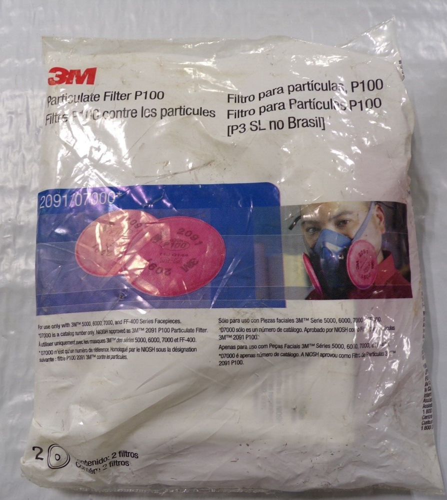 (2 Pack) 3M Particulate Filter P100 (G)