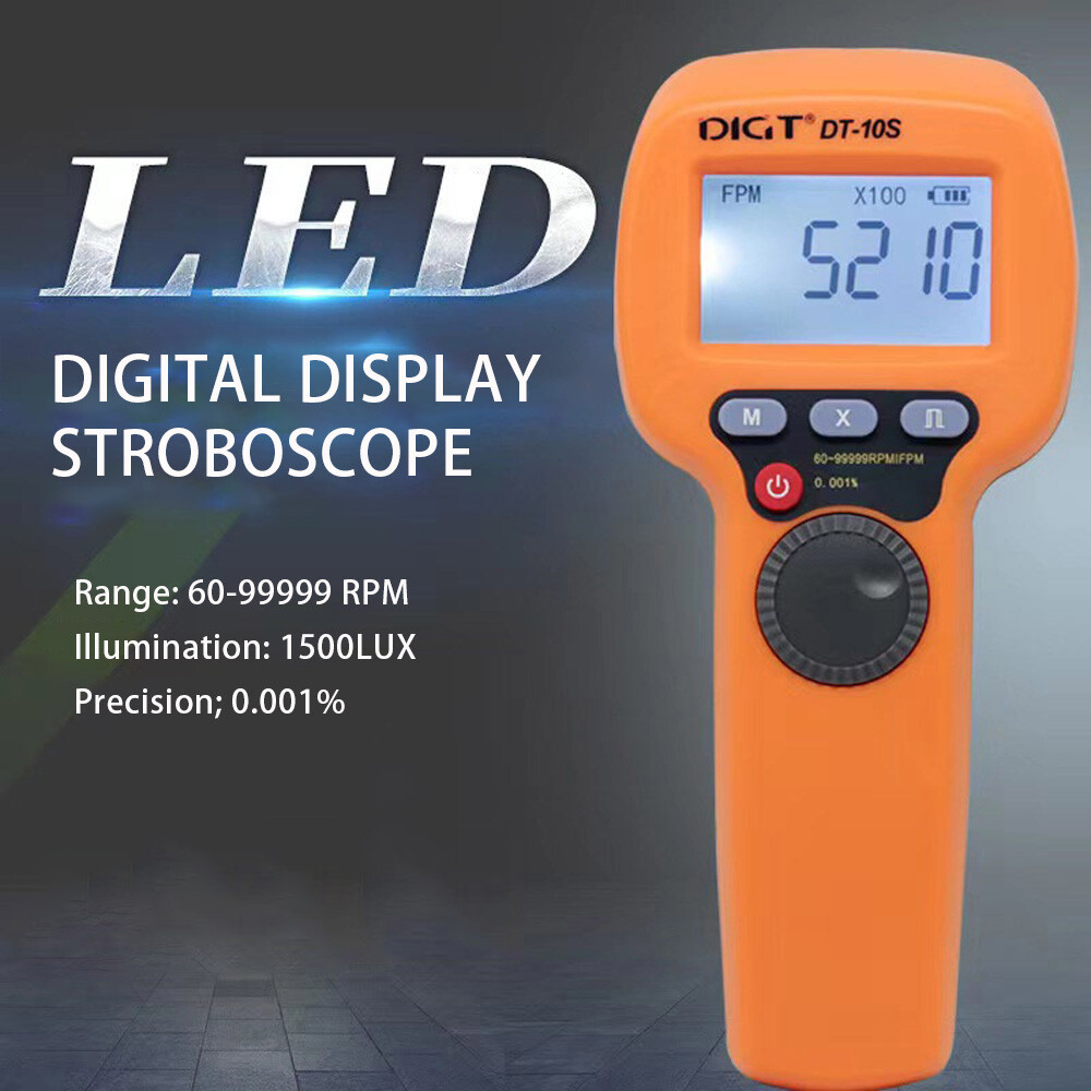 New Digital Handheld Stroboscope, LED Flash Strobe Tachometer Speed Tester