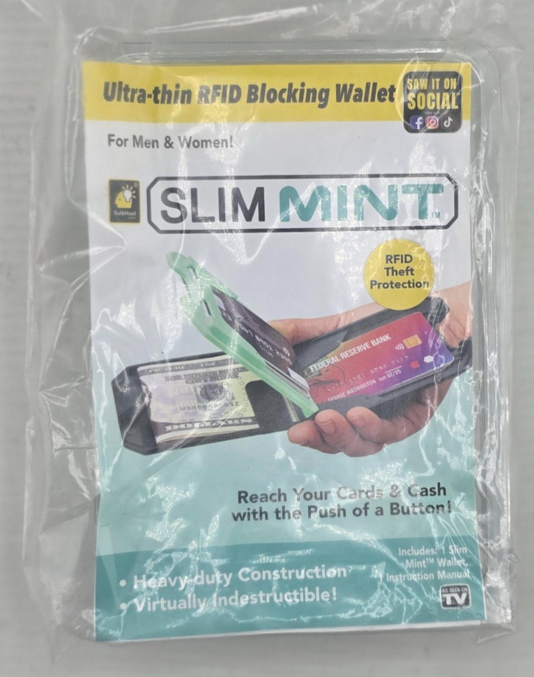 Slim Mint Wallet Leather Edition Leather Edition Ultra-Thin RFID-Blocking,
