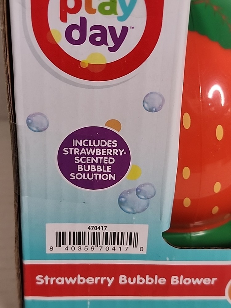 Strawberry Bubble Blower Includes Strawberry Scented Bubble Solution (PT3)