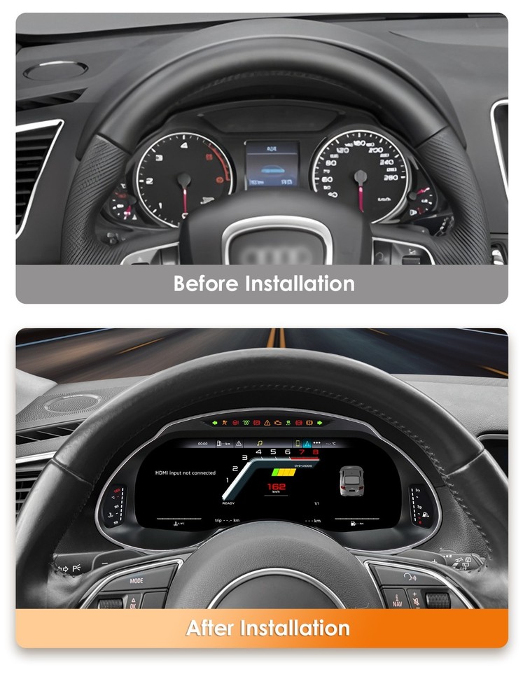 Update Gauge Digital Instrument Cluster Speedometer For AUDI Q5 2009-2018 Linux