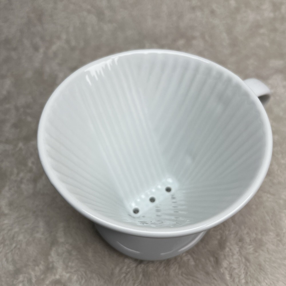 White Porcelain Ceramic #2 Pour Over Coffee Dripper Manual Filter Cone Maker Mug