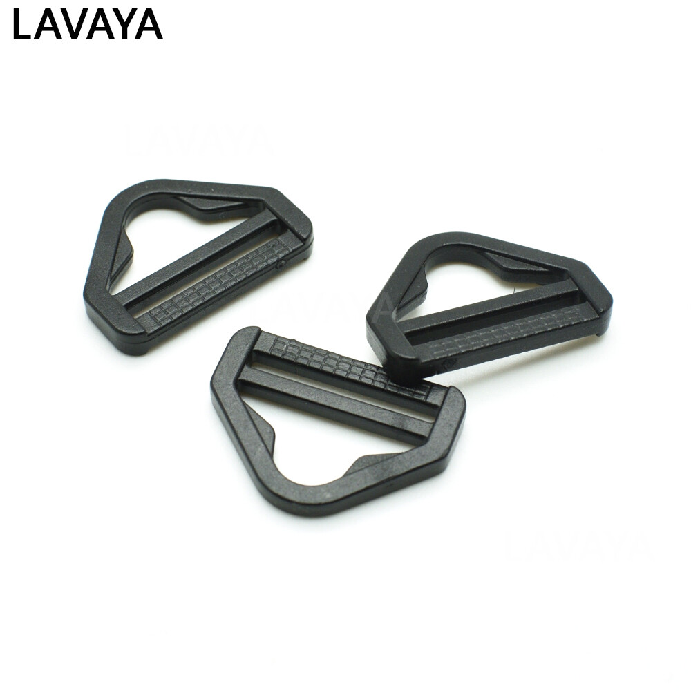 10pcs/pack PlastiSlider Adjustable Buckle Black
