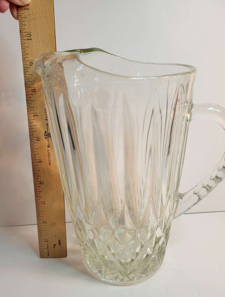 Anchor Hocking Crown Point Clear Glass Pitcher