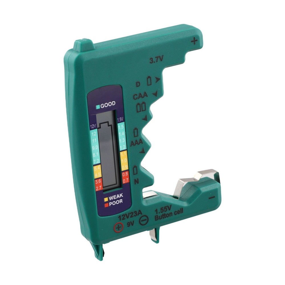 Handheld Battery Tester with LCD for AA AAA C D N and 9V Battery Testing