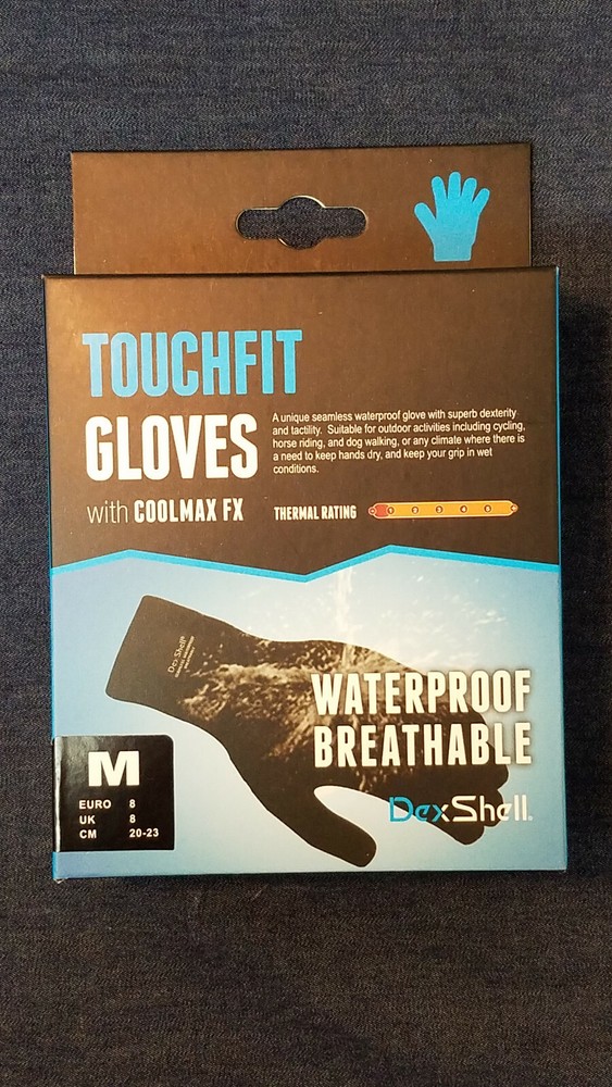 DexShell TouchFit waterproof gloves w/ CoolMax lining - various colors