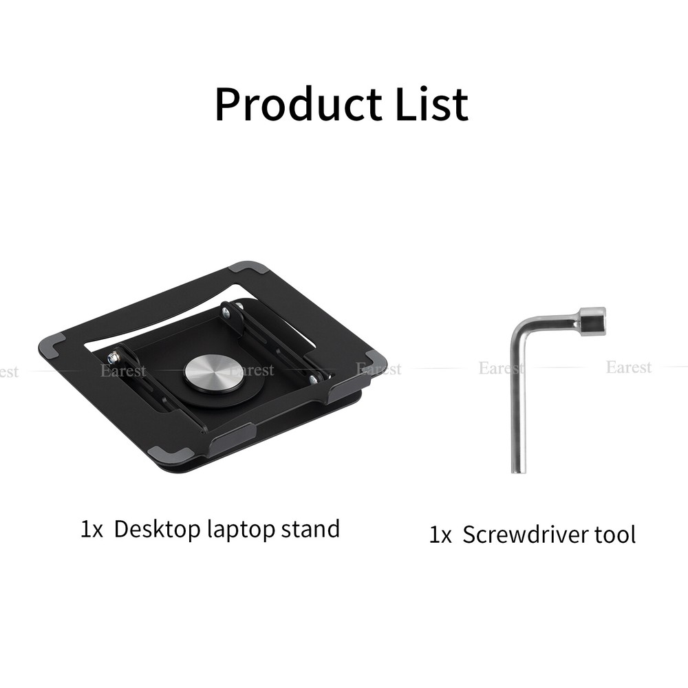 360° Rotating Metal Laptop Stand Riser Foldable Computer Notebook Holder Desk