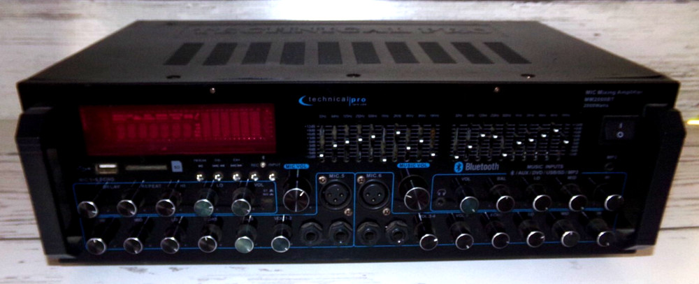 Technical Pro MM2000BT Bluetooth Mixer Amplifier 2000W USB