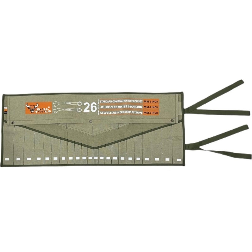 Tool Roll Organizer with 26 Pockets for Wrenches. (Tools not included)