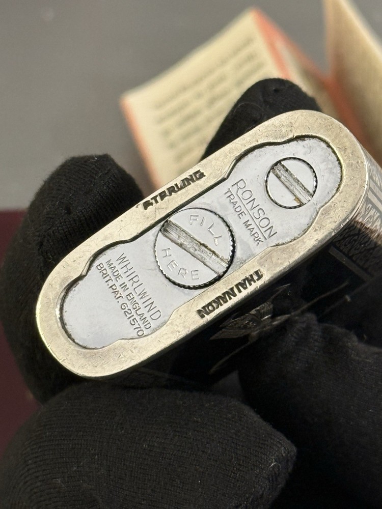 Vintage Ronson Whirlwind Sterling Silver Lighter – Siam Dancing Figures