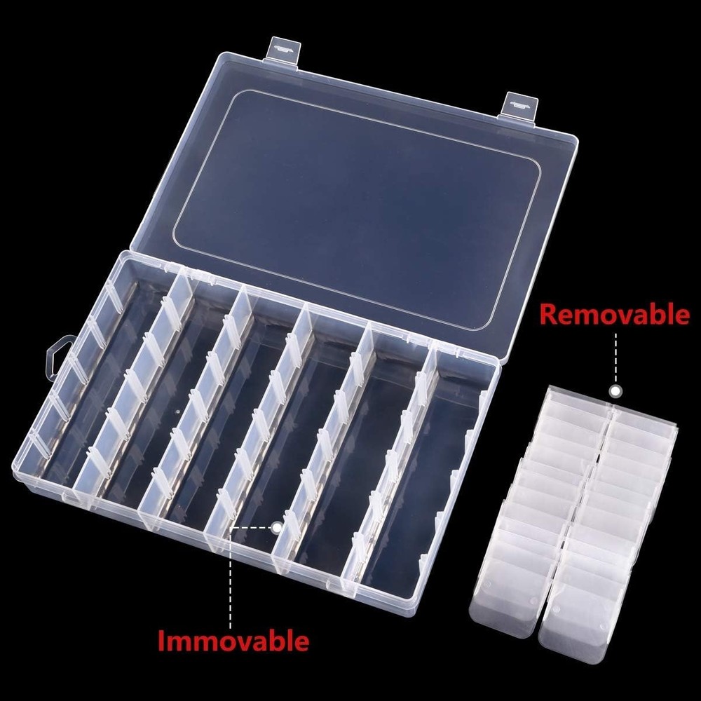 36-Grid Clear Jewelry Box Organizer - Portable, Water-Resistant Storage Solution