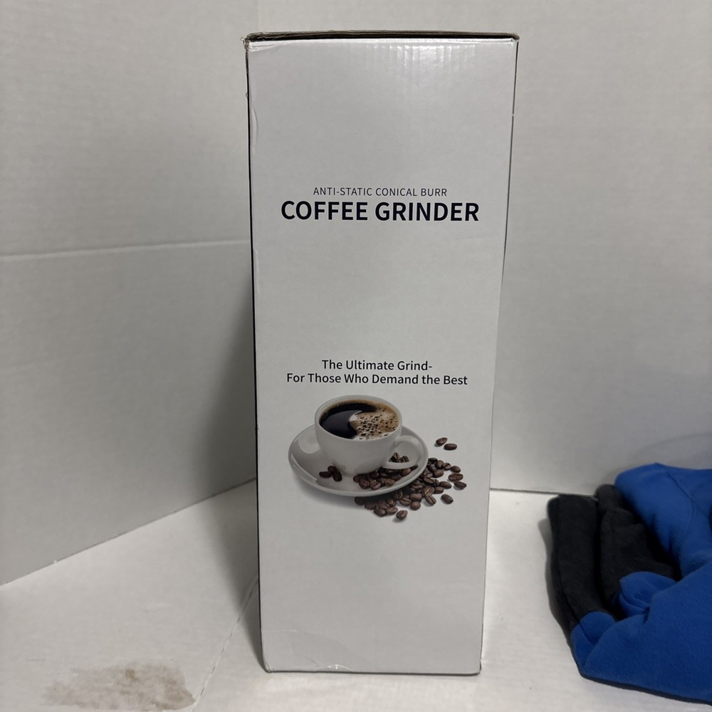 Anti-Static Conical Burr Coffee Grinder CG203S Silver 48 Settings Timer