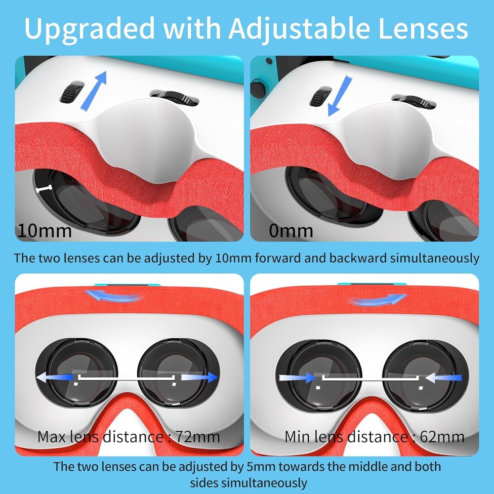 VR Headset Labo Accessories HD Lenses Head Strap for Nintendo Switch/OLED Model