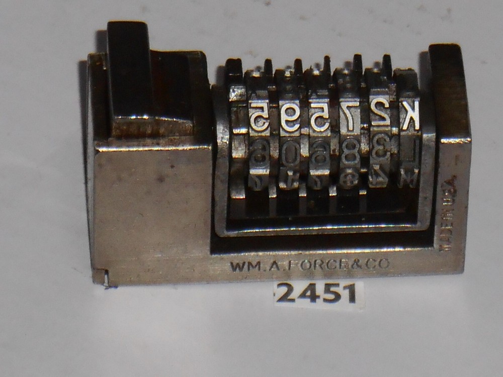 WMA | letterpress numbering machine | 2451