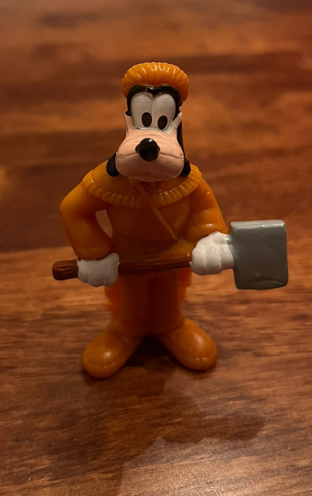 Small Plastic Goofy Lumberjack Figurine Toy