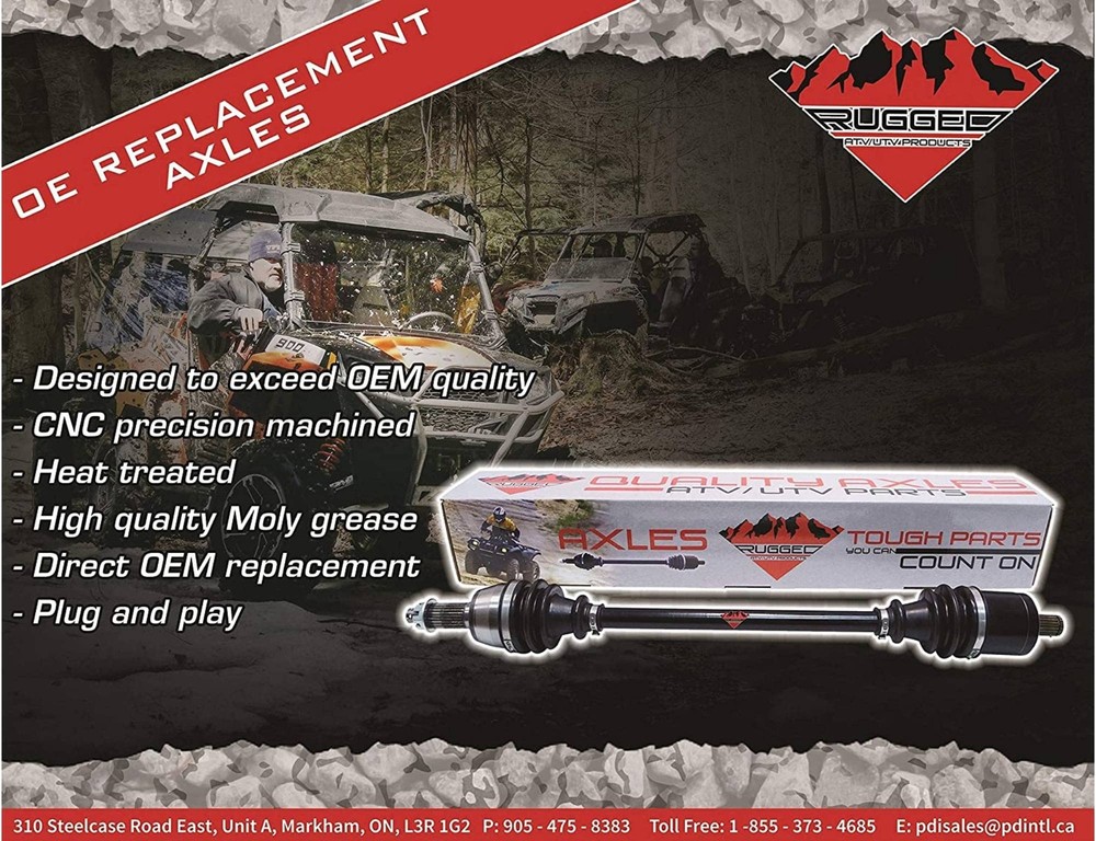 RUGGED Performance Axle for Can-Am Defender Max HD10 Front Left