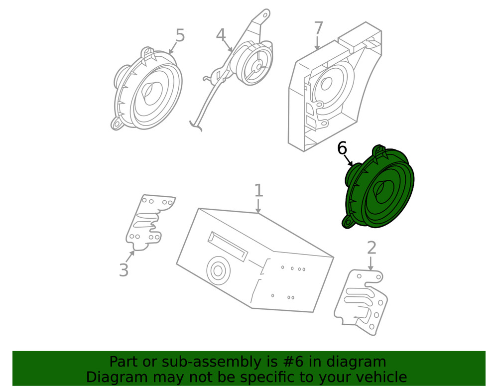 Genuine Nissan Speaker 28156-EU00A