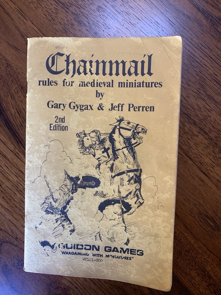 Chainmail-rules for medieval miniatures, 2nd Edition, 2nd printing 1972