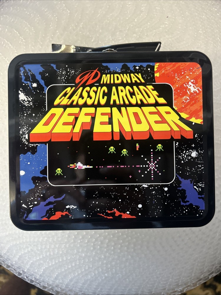 Midway Classic Arcade Tin Lunch Box, Defender NWTs