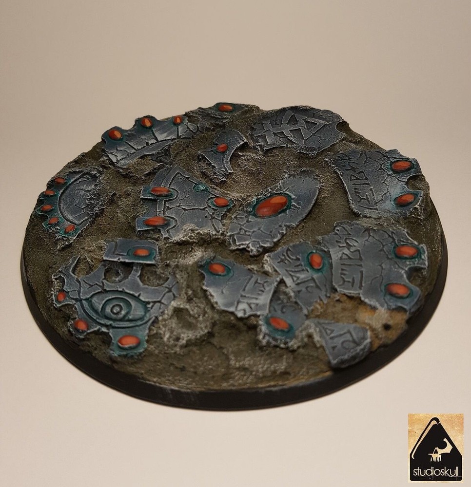 100mm Round RESIN BASE TERRAIN SCENERY ELDAR RUINS WARHAMMER 40K