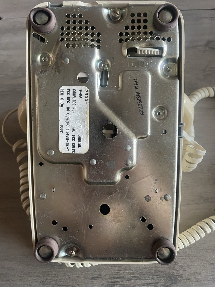 Comdial Single Line Telephone 2500-AS USA Made Vintage Push Button
