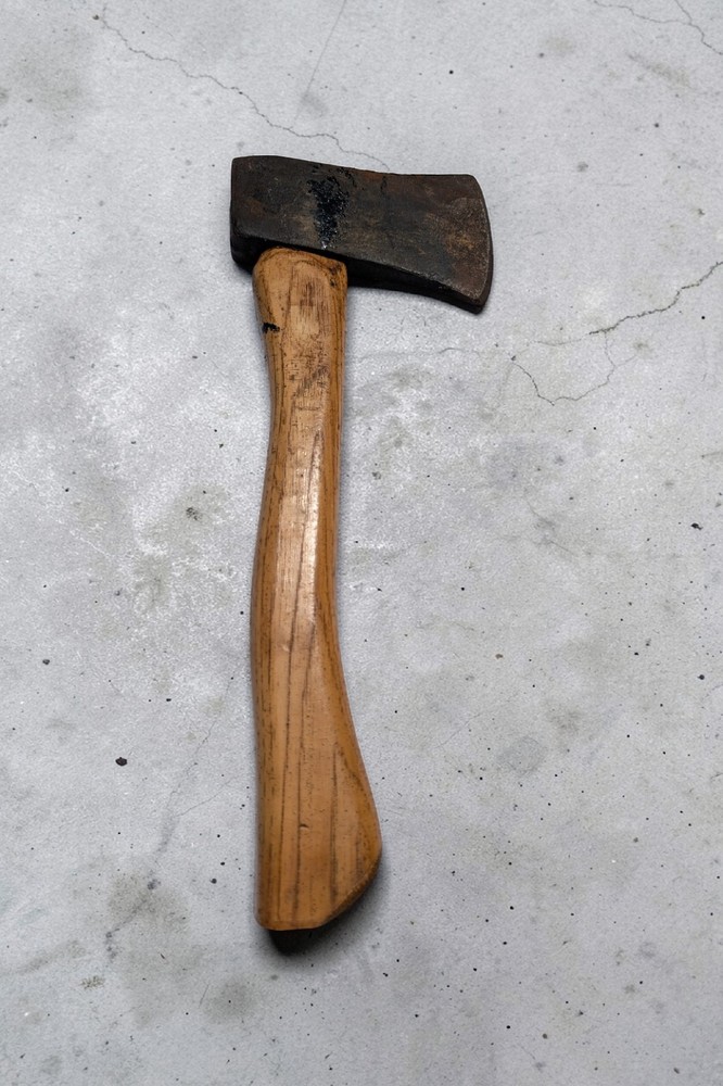 Vintage Hatchet Axe Wood Handle Camp Camping Tool Primitive Rustic 13in